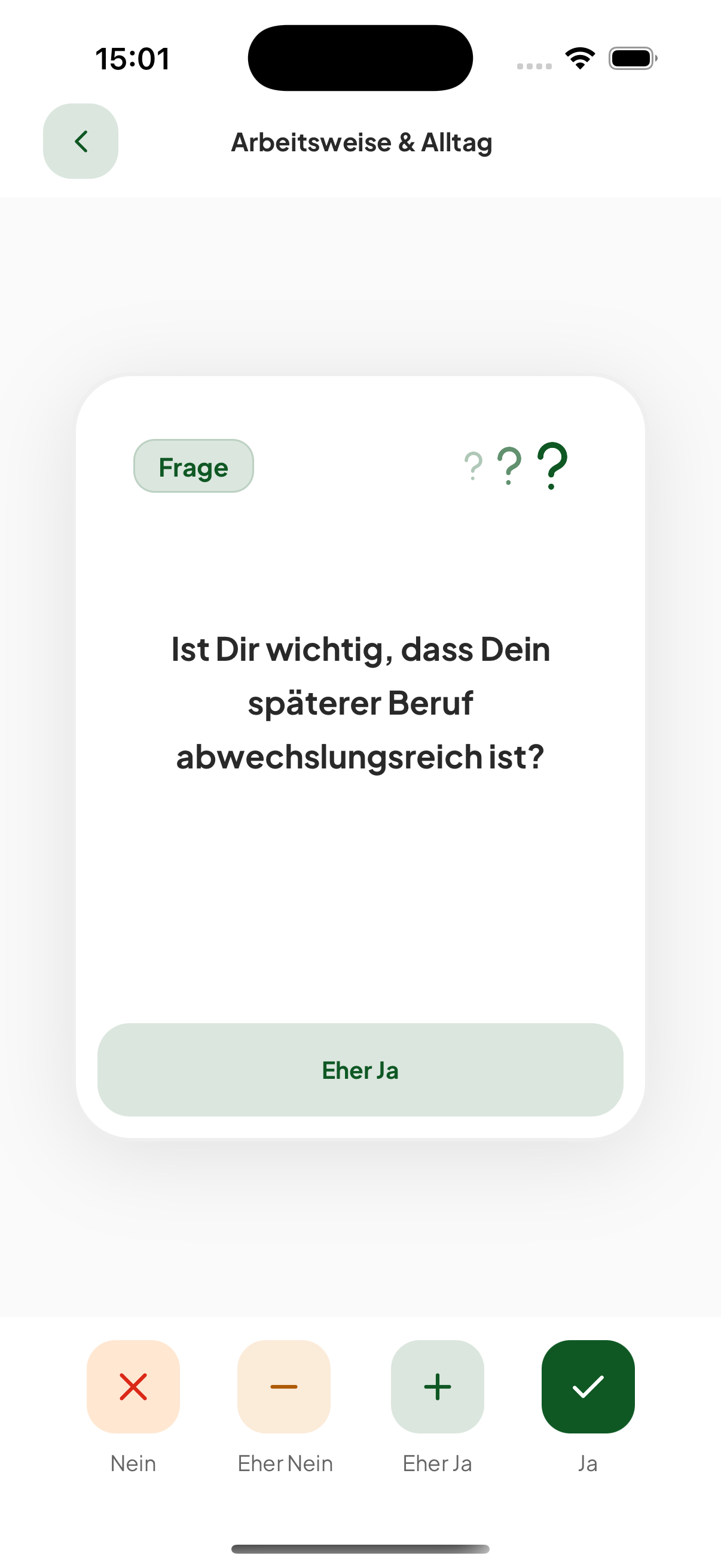Frage zur Arbeitsweise in der beAzubi App